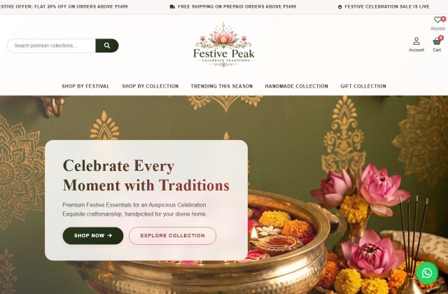 Festivepeak — festivepeak.in website preview