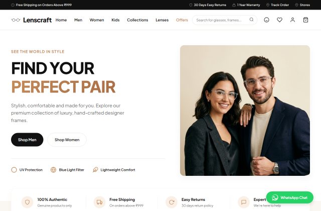 Lenscraft — lenscraft.in website preview