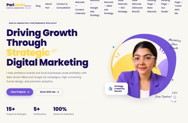 Pari Joshi — parijoshi.in website preview