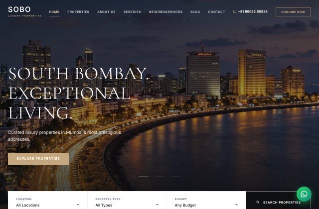 SoBo Luxury Properties — soboluxuryproperties.com website preview