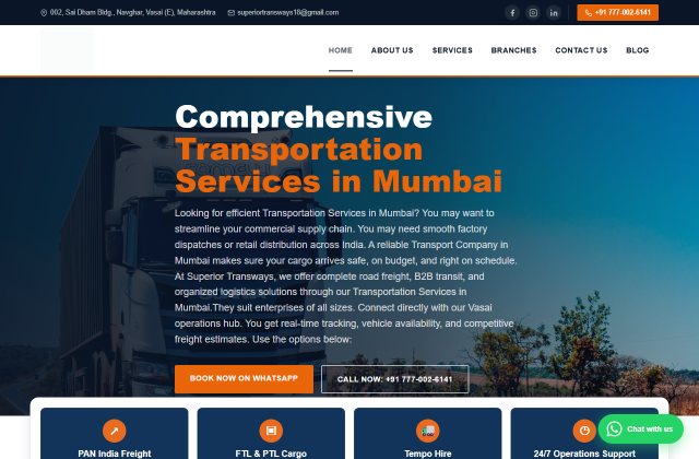 Superior Transways — superiortransways.com website preview